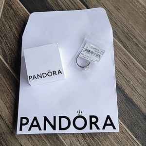 Authentic Pandora Clear Sparkling Crown Solitaire Ring Size 8.5